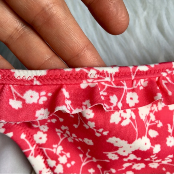 NWT J Crew bikini bottom pink white ruffle S - Picture 6 of 7